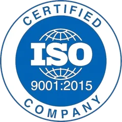 ISO 9001:2015 certified company badge